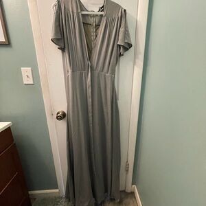 Lulu’s City of Stars Sage Green Bridesmaid Dress